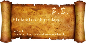 Pinkovics Dorottya névjegykártya